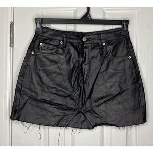American Threads Women's‎ Glossy Goth Grunge  Skirt Black Size Small